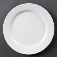 Wide Rimmed Plates | Whiteware Dinner Plates | 280mm | Olympia CB482