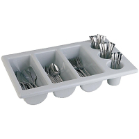 Stackable Plastic Cutlery Dispenser | Cutlery Organizer | 4 Compartment | APS CB675
