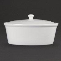Oval Casserole Dish | Whiteware Serving Dish | 2.2 Litre Capacity | Olympia CB712