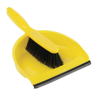 Soft Dustpan and Brush Set | Cleaning Set | Yellow | Jantex CC930