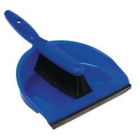 Soft Dustpan and Brush Set | Floor Cleaning Tool | Blue Cleaning Set | Jantex CC932