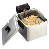Light Duty Electric Fryer | Single Tank Countertop Fryer | 3kW Commercial Fryer | Caterlite CD274