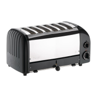 Commercial Bun Toaster | 6 Slot Burger Bun Toaster | Black Finish | Dualit CD385