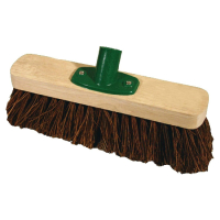 Wooden Broom Head | Stiff Bassine Broom | 12in Commercial Sweeper | Jantex CD798