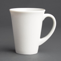 Flared Mugs | Menu Mugs | 340ml White Porcelain | Churchill Art de Cuisine CE793