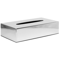 Rectangular Tissue Holder | Chrome Bathroom Accessory | Wall Mounted Tissue Dispenser | CF121