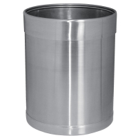 Stainless Steel Waste Paper Bin | Office Trash Can | 10L Capacity | Bolero CF130