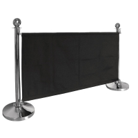 Black Canvas Barrier | Restaurant Queue Divider | Crowd Control System | Bolero CF137