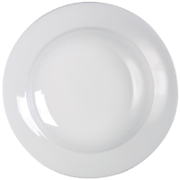 Profile Pasta Plates | Deep Rimmed Bowl Plates | 305mm White Porcelain | Churchill CF783