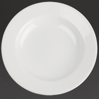 Wide Rim Plates | Porcelain Dinner Plates | 160mm Classic White | Royal Porcelain CG006