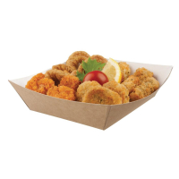 Compostable Kraft Food Trays | Disposable Food Containers | Large 148mm | Colpac CK936