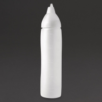Clear Non-Drip Sauce Bottle | Plastic Condiment Squeeze Bottle | 17oz/500ml Capacity | Araven CW112