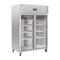 Commercial Double Glass Door Refrigerator | Upright Gastro Fridge | 1200 Litre Capacity | Polar CW198