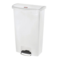 Commercial Step On Bin | Slim Jim Waste Container | 68L Front Pedal | Rubbermaid CW590