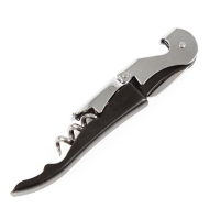 Waiter's Friend Corkscrew | Sommelier Wine Opener | Professional Black Handle | Olympia D833