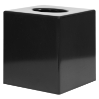 Tissue Holder | Black Cube Tissue Dispenser | Table Napkin Organizer | DM Products DA603