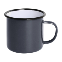 Enamel Mug | Camping Mug | Grey 350ml Capacity | Olympia DC397