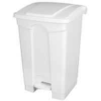 Commercial Kitchen Pedal Bin | White Waste Bin | 87L Capacity | Jantex DC713