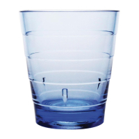 Polycarbonate Ringed Tumbler | Blue Drinking Glass | 285ml Capacity | Kristallon DC921