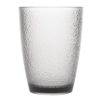 Polycarbonate Tumbler | Pebbled Clear Glass | 275ml Capacity | Kristallon DC928