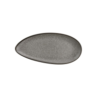 Mineral Leaf Plate | Leaf Shaped Platter | 305mm Ceramic Serving Plate | Olympia DF181