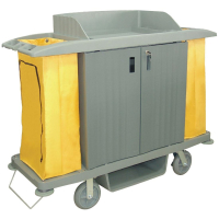 Housekeeping Trolley | Hotel Cleaning Cart | With Lockable Doors | Jantex DL012