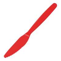 Polycarbonate Knife | Red Kitchen Knife | Plastic Food Prep Tool | Kristallon DL114
