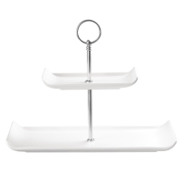 Rectangular Plate Tower | 2 Tier Plate Stand | 300mm | Churchill DL496
