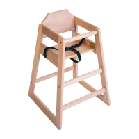 Wooden Highchair | Commercial Baby Chair | Natural Finish | Bolero DL900