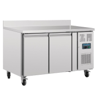 Commercial 2 Door Counter Fridge | Refrigerated Gastronorm Counter | 282 Litre Capacity with Upstand | Polar DL914