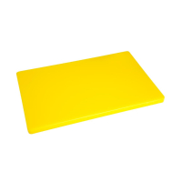 Yellow Chopping Board | Thick Low Density Cutting Board | Commercial Kitchen | Hygiplas DM002