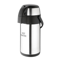 Pump Action Airpot | Hot Water Dispenser | 3L Capacity | Etched Finish | Olympia DP129