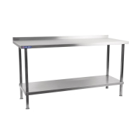 Commercial Stainless Steel Wall Table | Kitchen Prep Table | With Upstand 2100mm | Holmes DR032
