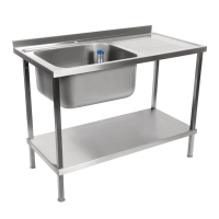 Commercial Stainless Steel Sink | Right Hand Drainer | Fully Assembled | 1000mm | Holmes DR380