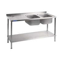 Commercial Stainless Steel Sink | Single Bowl Left Hand Drainer | 1500mm | Holmes DR391