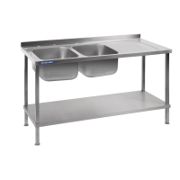 Commercial Stainless Steel Sink | Right Hand Drainer | 1500mm | Fully Assembled | Holmes DR392