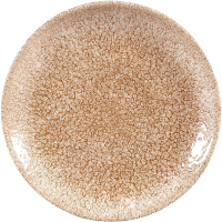 Raku Coupe Plate | Studio Prints Ceramic Dinner Plate | 165mm Garnet Orange | Churchill DR703