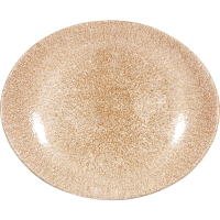 Oval Coupe Plate | Raku Ceramic Dinnerware | Garnet Orange 270mm | Churchill Studio Prints DR709