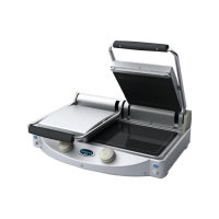 Commercial Glass Ceramic Contact Grill | Double Ribbed Grill | Professional Panini Press | Unox SpidoCook XP020PR