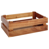 Buffet Crate | Wooden Food Display Box | GN1/4 Size | Acacia Wood | APS Superbox DR734