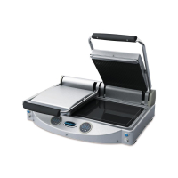 Digital Double Ribbed Contact Grill | Commercial Panini Press | Heavy Duty Cast Iron | Unox SpidoCook XP020ER