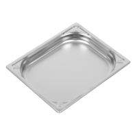 Heavy Duty Stainless Steel Gastronorm Pan | 1/2 GN Tray | 40mm Depth | Vogue DW437