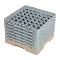 Glass Rack | Dishwasher Rack | 49 Compartment Beige | Max Glass Height 298mm | Cambro DW563