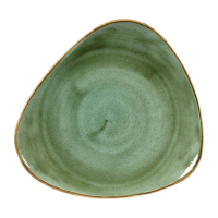 Triangular Plates | Stonecast Ceramic Plates | 265mm Samphire Green | Churchill DY047
