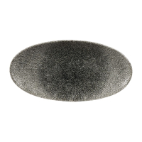 Oval Plates | Raku Oval Plates | Quartz Black 299mm | Churchill Studio Prints DY212