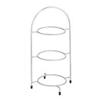 Three Tier Cake Stand | Chrome Cake Display | 200mm Diameter | Utopia DY296