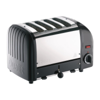 Commercial 4 Slice Toaster | Professional Bread Toaster | Black Finish | Dualit 40344