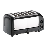 Commercial 6 Slice Bread Toaster | Professional Toaster | Black Finish | Dualit 60145