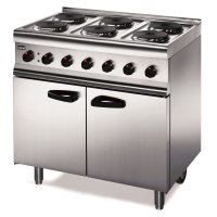 Commercial Electric Oven Range | 6 Plate Freestanding Oven | Castors at Rear | Lincat ESLR9C