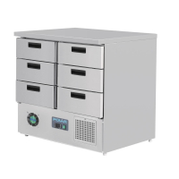 Commercial Refrigerated Counter | 6 Drawer Fridge | 240Ltr Capacity | Polar G-Series FA440